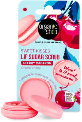 Organic Shop Cseresznyés macaron cukros ajakradír bio cseresznyével - 10 ml (kifutó)