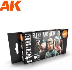 AK Interactive Flesh And Skin Colors akrilfesték készlet figurákhoz 6x 17ml (AK11621)