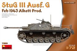 MiniArt Models 1/72 StuG III Ausf. G Feb 1943 Prod. önjáró löveg modell (MI72101)