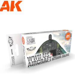 AK Interactive AIR WWII US Aircraft Interior Colors akrilfesték készlet 4x 17ml (AK11734)