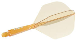 Cuesoul Fluturas si tija darts Cuesoul ROST 77 portocaliu transparent, aripa Small Wing si tija scurta (CS166659)