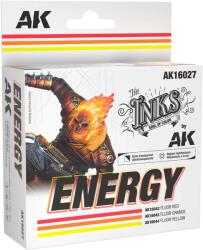 AK Interactive The Inks Energy akril festék tinta készlet 3x 30ml (AK16027)