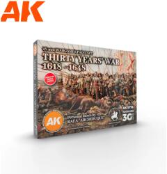 AK Interactive Signature Set - Thirty Years War 1618-1648 Personal Mixes by Rafa Archiduque wargame akrilfesték készlet 18x 17ml (AK11776)
