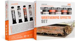 AK Interactive Gouache Weathering Effects Set időjárási hatások festék készlet 6x 20ml (AKG25)
