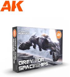 AK Interactive Grey For Spaceships Set akrilfesték készlet 6x 17ml (AK11614)