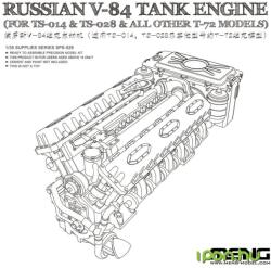 MENG 1/35 Orosz V-84 tank motor TS-014 TS-028 és T-72 típusokhoz katonai jármű modell kiegészítő