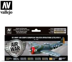 Vallejo Air War US Army Air Corps European Theater Operations (ETO) WWII akrilfesték készlet 8x 17ml (VAL71182)