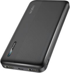 LogiLink Powerbank 10 000 mAh, 2x USB-A, USB-C, gyorstöltés funkcióval, fekete - pcx