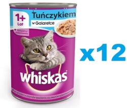 Whiskas Adult 12x400 g teljes értékű nedves eledel felnőtt macskáknak, tonhal darabkák zselében