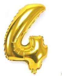  Maxee születésnapi léggömb, 4-es szám, arany, 40 cm