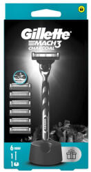 Gillette Mach3 Charcoal Férfi Borotva 6 db Borotvabetéttel Borotvatartóval