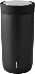 Stelton Utazási bögre TO GO CLICK 400 ml, fekete fém, Stelton (SN68516)