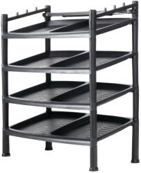 Phoenix Raft pentru pantofi 4 etaje Black 52 x 34 x 67 cm, negru Pantofar