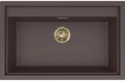 Elleci - Mosogatótálca Sintesi 130 Keratek K87 Cocoa arany tartozékokkal LKS13087GLD (LKS13087GLD)