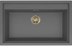 Elleci - Mosogatótálca Sintesi 130 Keratek K99 Dark Grey arany tartozékokkal LKS13099GLD (LKS13099GLD)