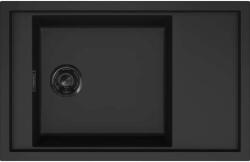 Elleci - Mosogatótálca Sintesi 305 Keratek K86 Black fekete tartozékokkal LKS30586BKM (LKS30586BKM)