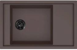 Elleci - Mosogatótálca Sintesi 305 Keratek K87 Cocoa fekete tartozékokkal LKS30587BKM (LKS30587BKM)