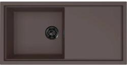 Elleci - Mosogatótálca Sintesi 480 Keratek K87 Cocoa fekete tartozékokkal LKS48087BKM (LKS48087BKM)