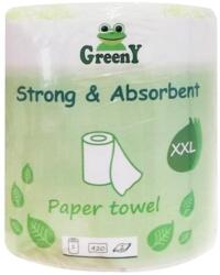 Greeny Papírtörlő konyhai 2 rétegű átmérő: 20 cm 500 lap/105 méter/tekercs 1 tekercs/csomag Greeny 500 XXL_KT3007 fehér (KT3007) - tintasziget