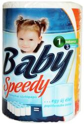  Háztartási papírtörlő kéztörlő 3 rétegű 100 lap/tekercs egyesével csomagolt Baby Speedy fehér (MEN-OR-42201)