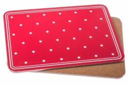 4-Home Tányéralátét piros pöttyös, 29 x 21 cm, 2 db-os szett