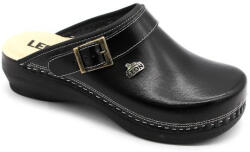 Leon Comforstep PU 101 fekete zárt női bőr klumpa 36-41