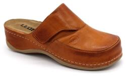  Leon Comfortstep 2019 barna női bőr papucs kivehető talpbetéttel 36-41