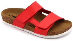  Leon Comfortstep 4051 piros női bőr papucs 35-42 - Birkenstockhoz hasonlatos talppal