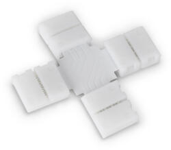 AVIDE LED Szalag 12-24V X elosztó elem, forr. mentes, RGB-4 eres, 10mm (10 db-os csom. ) (ALSA-BXC-4P-5050-10MM-10)