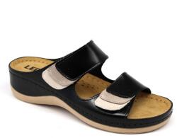  Leon Comfortstep 904 fekete női bőr papucs 35-42