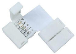 AVIDE LED Szalag 12-24V L sarok elem, forr. mentes, RGB+W-5 eres, 10mm (10 db-os csom. ) (ABLS12VRGBW-L-CONNECTOR-C-10)