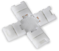 AVIDE LED Szalag 12-24V X elosztó elem, forr. mentes, fehér-2eres, 8mm (10 db-os csom. ) (ALSA-BXC-2P-2835-8MM-10)