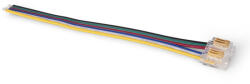 AVIDE C-LED Szalag 12-24V csatlakozó, forr. mentes, RGB+CCT-6 eres, 12mm/100mm (10 db-os csom. ) (ALSA-C10-6P-COB-12MM-10)