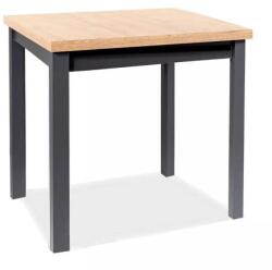 SIGNAL MEBLE Adam étkezőasztal 80 x 80 cm, artisan tölgy / fekete