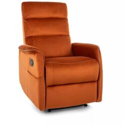 SIGNAL MEBLE Vinci Velvet masszázsfotel, narancs