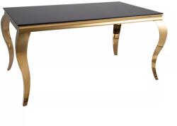 SIGNAL MEBLE Prince étkezőasztal 150 x 90 cm, fekete / arany