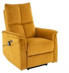 SIGNAL MEBLE Neptun II masszázsfotel, sárga