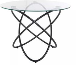 SIGNAL MEBLE Acuto étkezőasztal, átlátszó / fekete