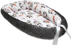 Scamp minky-vászon babafészek /PenguinPink (MBF007)