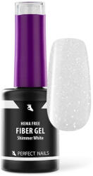 Perfect Nails Fiber Vitamin Base Gel - Hema Free Erősített Gél Lakk Alap - Shimmer White - 8ml (PNZ335)