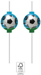  Focis Soccer Fans papír szívószál, 4 db-os szett FSC (PNN93754) - oliviashop