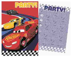  Disney Verdák Race party meghívó (ARJ008031C)