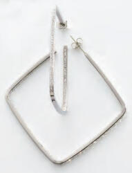  Victoria Ezüst színű fehér köves fülbevaló (VBNAY05750) - oliviashop