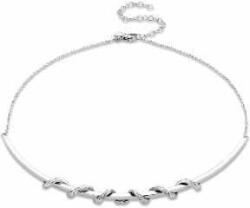  Victoria Ezüst színű fehér köves spirál nyaklánc (VBNACA55741) - oliviashop