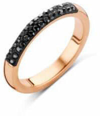  Victoria Rose gold színű fekete köves gyűrű (VBNCZ28456) - oliviashop