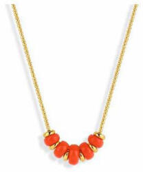  Victoria Arany színű piros gyöngyös nyaklánc (VBNACA63745) - oliviashop