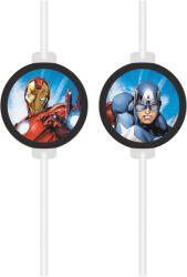  Bosszúállók Evergreen papír szívószál, 4 db-os szett FSC (PNN97308) - oliviashop