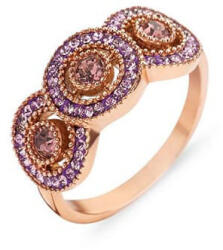  Victoria Rose gold színű rózsaszín köves gyűrű (VBKCZ31456)