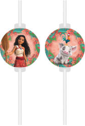  Disney Vaiana Sailing Spirit papír szívószál, 4 db-os szett FSC (PNN97380) - oliviashop