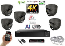MS - AI Hybrid Light IP kamerarendszer 5 kamerával switchel 8 Mpix GD - 6482k5B